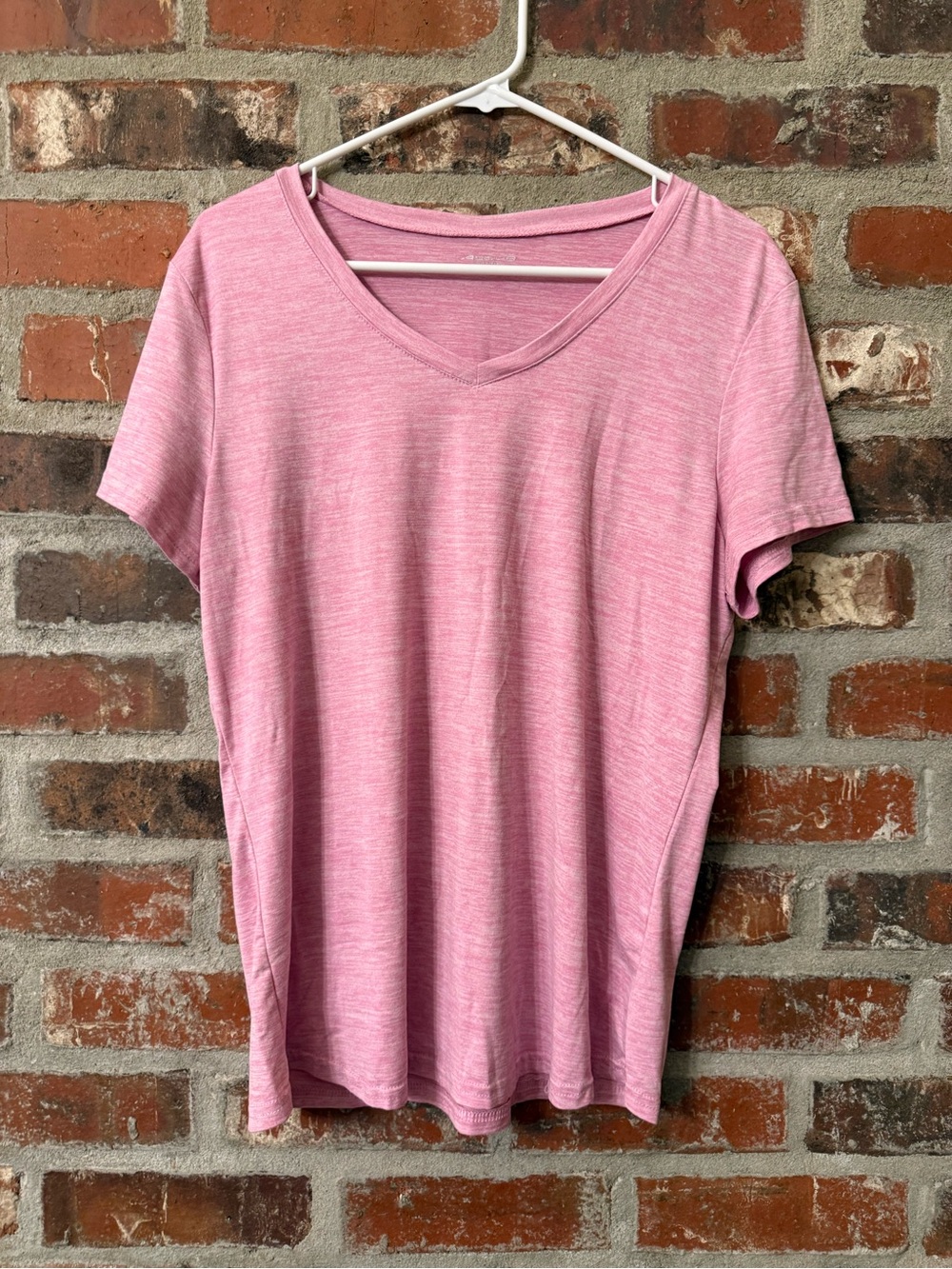 T177 - Light Pink V-Neck Short Sleeve Tee
